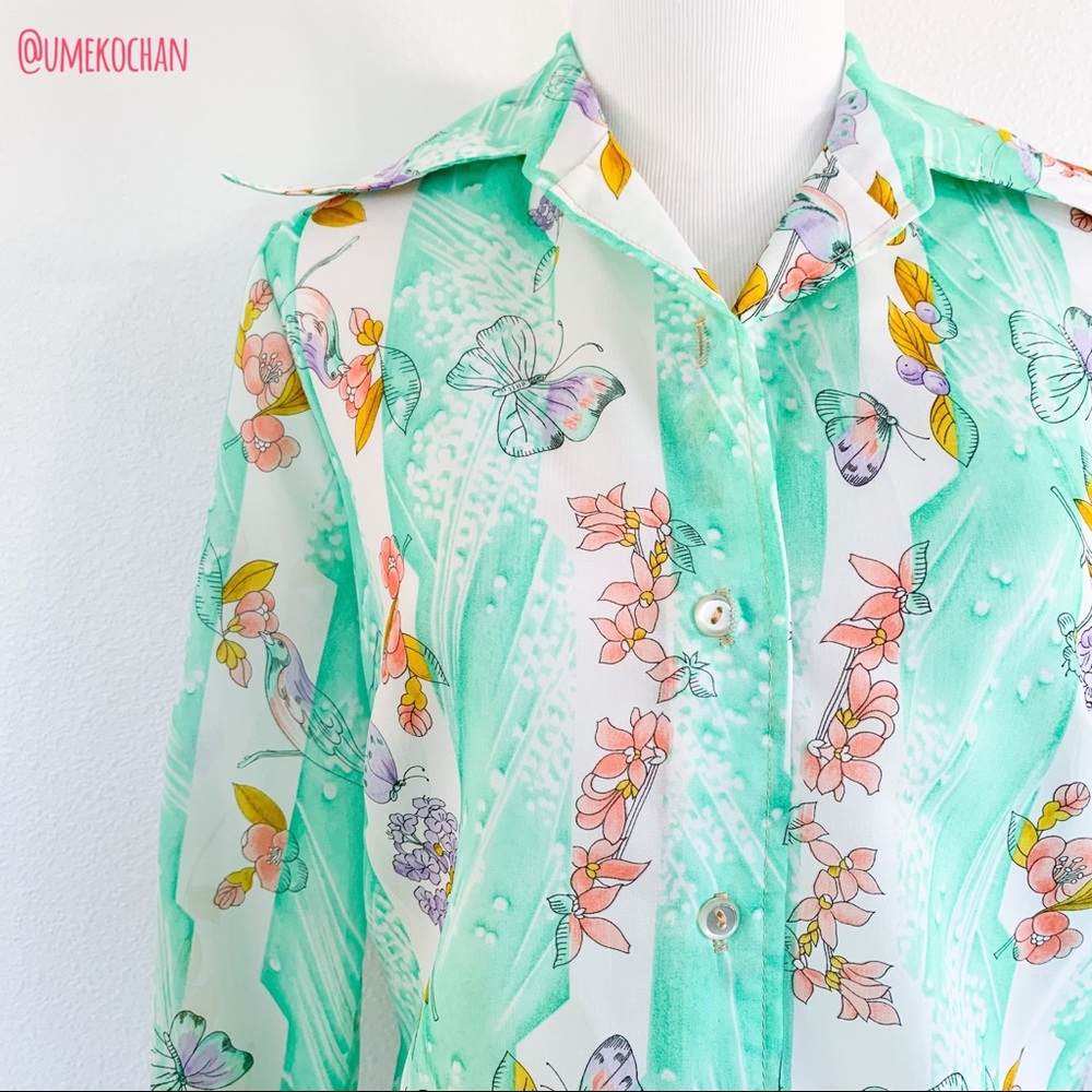 🐤🌸VTG Alex Colman Blouse - Picture 1 of 8